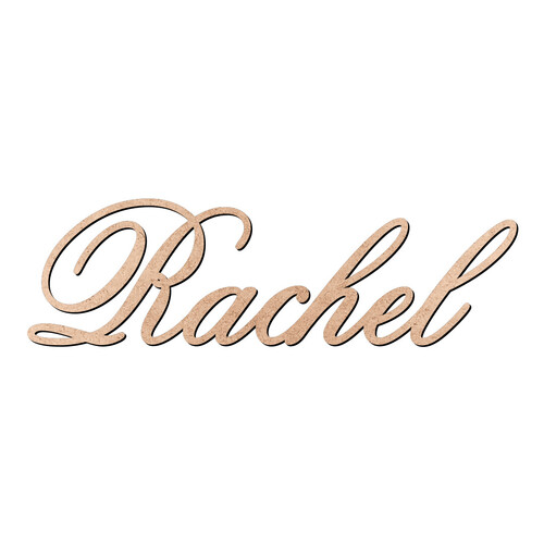 Recorte Rachel Old Script / MDF 3mm