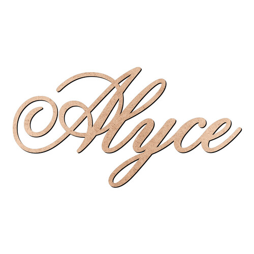 Recorte Alyce Old Script / MDF 3mm