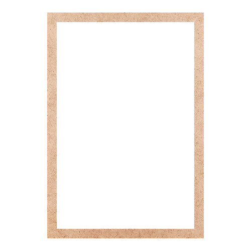 Recorte Moldura Ret 46 x 32 cm Borda 2 cm / MDF 3mm