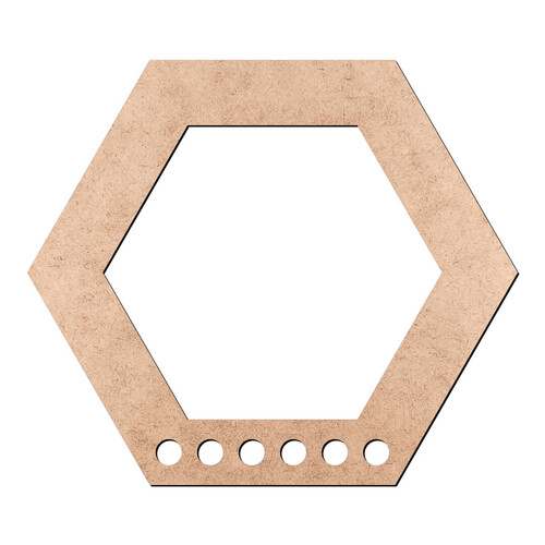 Recorte Alça Hexagonal 15 cm / MDF 3mm