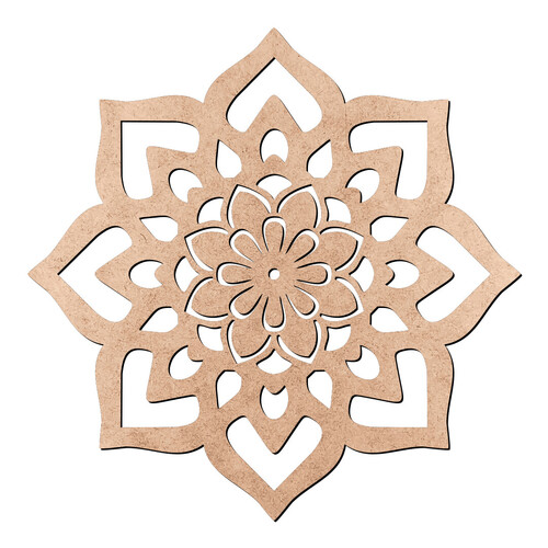 Recorte Mandala Flor / MDF 3mm