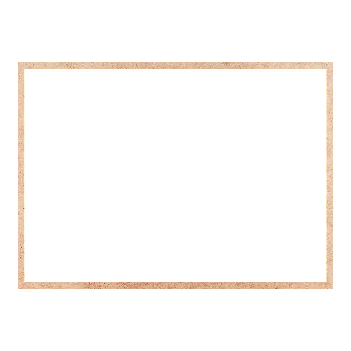 Recorte Moldura Ret 33 x 46 cm Borda 1 cm / MDF 3mm