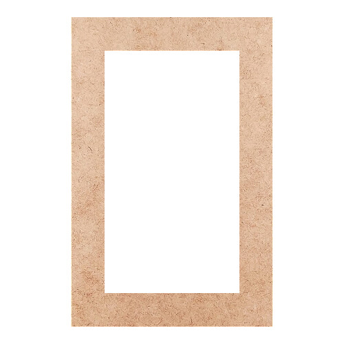 Recorte Moldura Ret 46 x 30 cm Borda 5 cm / MDF 3mm
