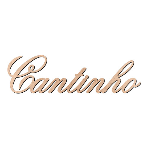 Recorte Cantinho Old Script / MDF 3mm