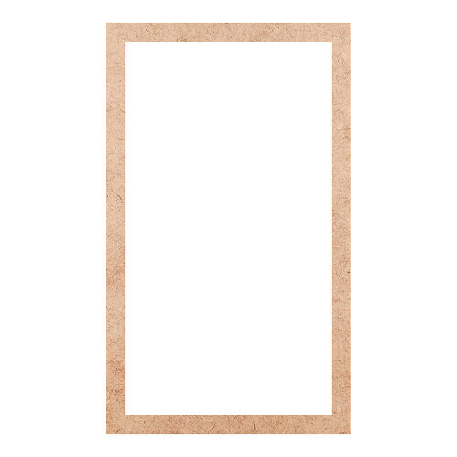 Recorte Moldura Ret 42 x 25 cm Borda 2 cm / MDF 3mm