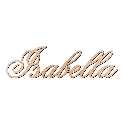 Recorte Isabella Old Script / MDF 3mm