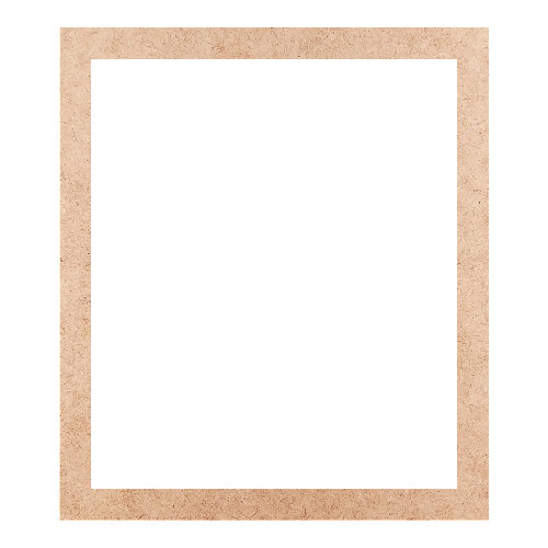 Recorte Moldura Ret 31 x 27 cm Borda 2 cm / MDF 3mm