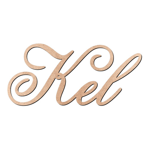 Recorte Kel Old Script / MDF 3mm