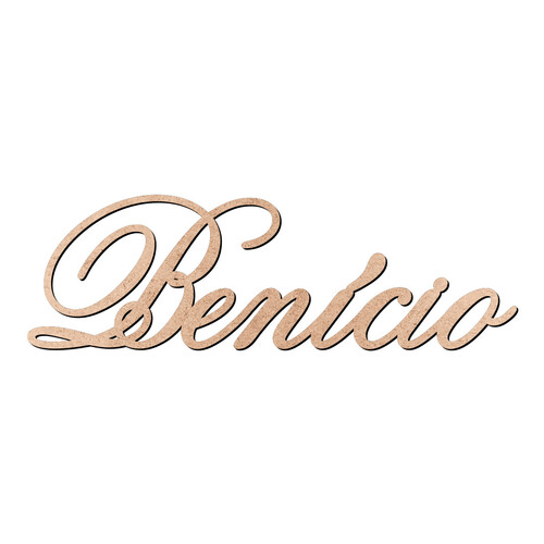 Recorte Benício Old Script / MDF 3mm