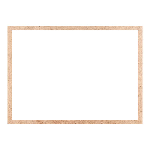 Recorte Moldura Ret 46 x 63 cm Borda 2 cm / MDF 3mm