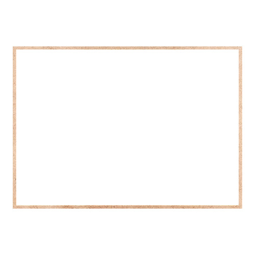 Recorte Moldura Ret 46 x 65 cm Borda 1 cm / MDF 3mm