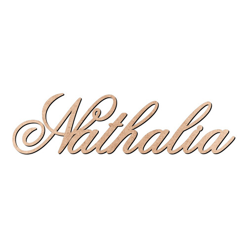 Recorte Nathalia Old Script / MDF 3mm