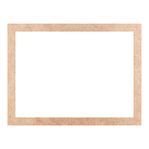 Recorte Moldura Ret 38 x 50 cm Borda 3 cm / MDF 3mm