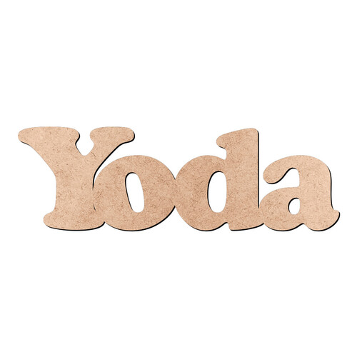 Recorte Yoda Cooper Black / MDF 3mm
