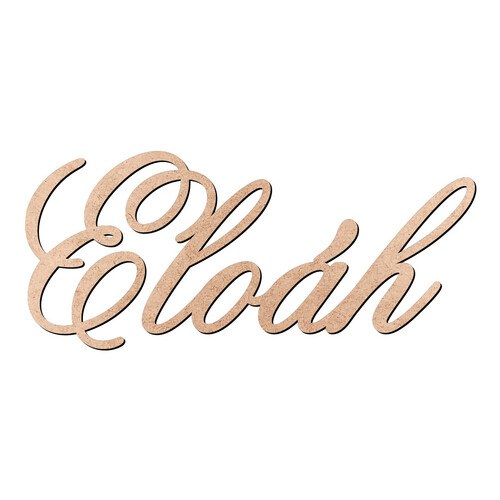 Recorte Eloáh Old Script / MDF 3mm