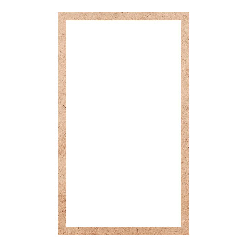 Recorte Moldura Ret 27 x 16 cm Borda 1 cm / MDF 3mm