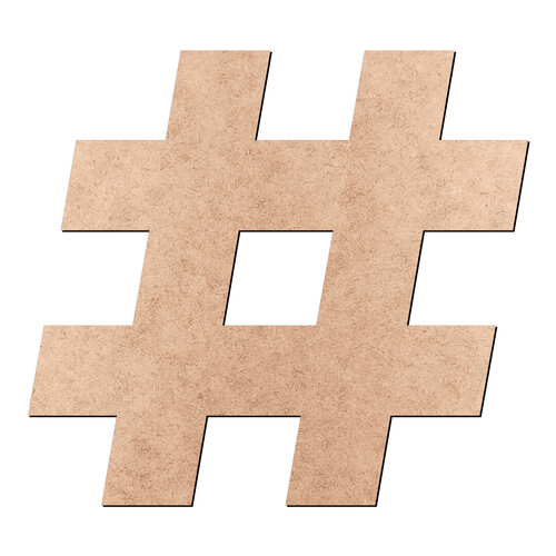 Recorte Hashtag / MDF 3mm