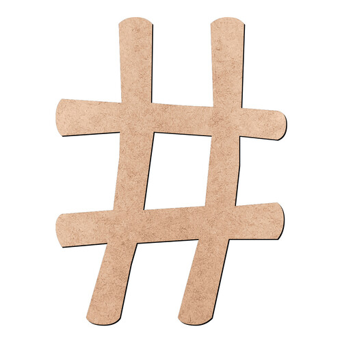 Recorte Hashtag / MDF 3mm