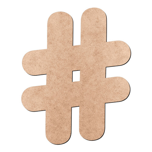 Recorte Hashtag / MDF 3mm