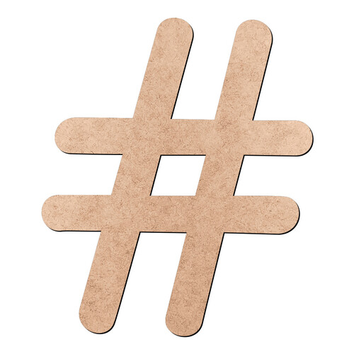 Recorte Hashtag / MDF 3mm
