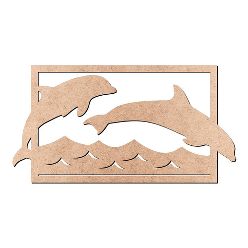 Recorte Quadro Golfinhos / MDF 3mm