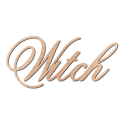 Recorte Witch Old Script / MDF 3mm