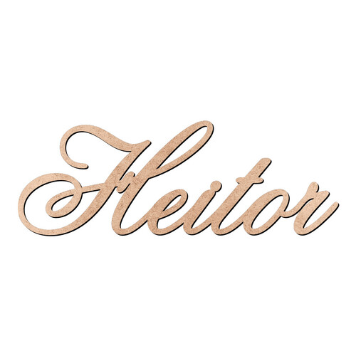 Recorte Heitor Old Script / MDF 3mm