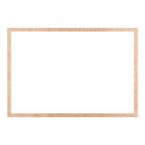 Recorte Moldura Ret 46 x 67 cm Borda 2 cm / MDF 3mm