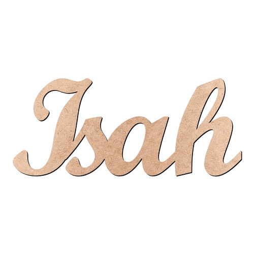 Recorte Isah Script Mt Std / MDF 3mm