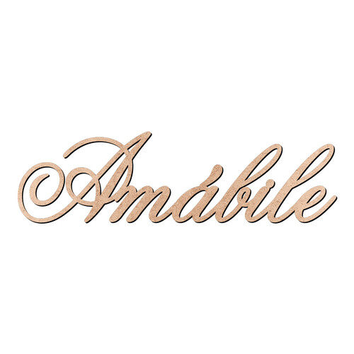 Recorte Amábile Old Script / MDF 3mm