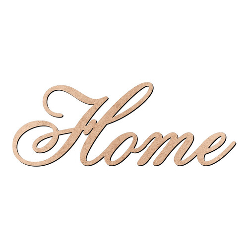 Recorte Home Old Script / MDF 3mm