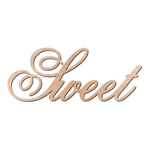 Recorte Sweet Old Script / MDF 3mm
