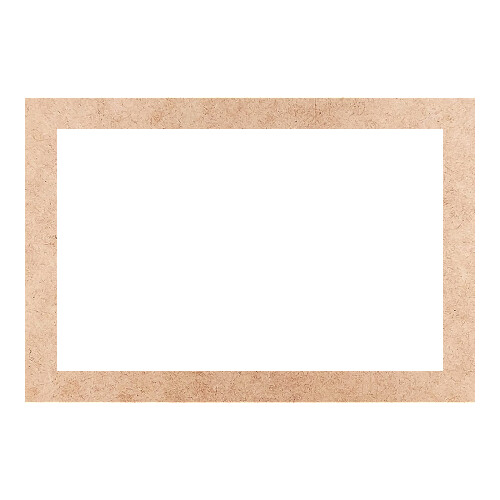 Recorte Moldura Ret 19 x 28 cm Borda 2 cm / MDF 3mm