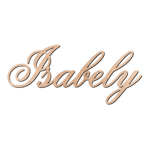Recorte Isabely Old Script / MDF 3mm