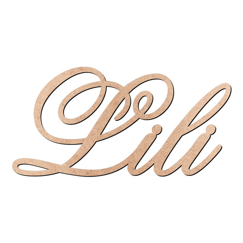 Recorte Lili Old Script / MDF 3mm