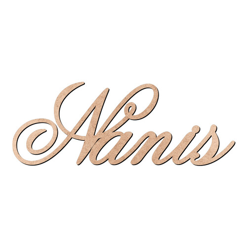 Recorte Nanis Old Script / MDF 3mm