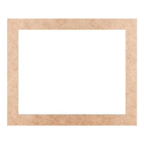 Recorte Moldura Ret 19 x 23 cm Borda 2 cm / MDF 3mm