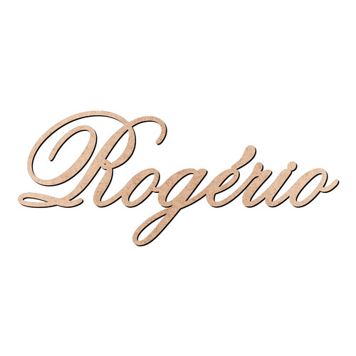 Recorte Rogério Old Script / MDF 3mm