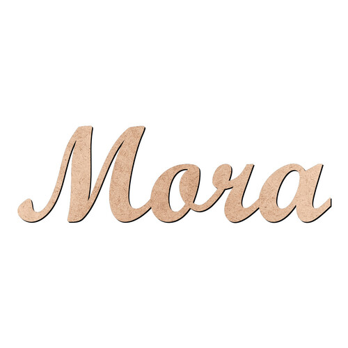 Recorte Mora Script Mt Std / MDF 3mm