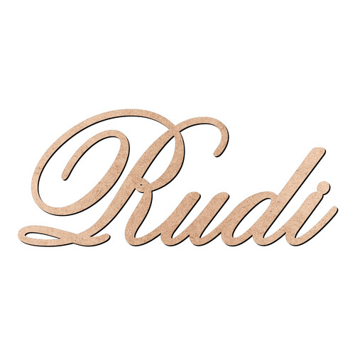 Recorte Rudi Old Script / MDF 3mm