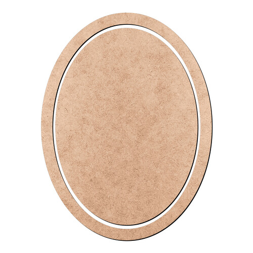 Recorte Mini Bastidor Oval 3 x 4 cm / MDF 3mm