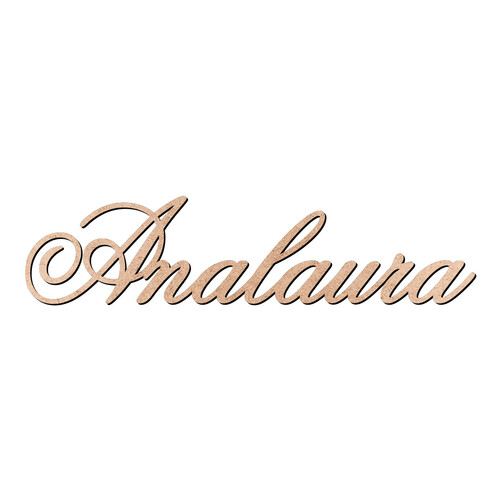 Recorte Analaura Old Script / MDF 3mm