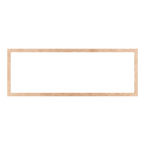 Recorte Moldura Ret 26 x 71 cm Borda 2 cm / MDF 3mm