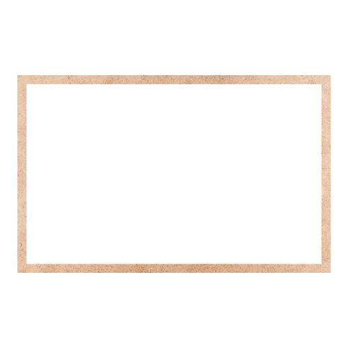 Recorte Moldura Ret 43 x 68 cm Borda 2 cm / MDF 3mm
