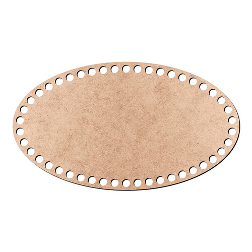 Recorte Base Oval Cesto Fio Malha 13 x 23 cm / MDF 3mm