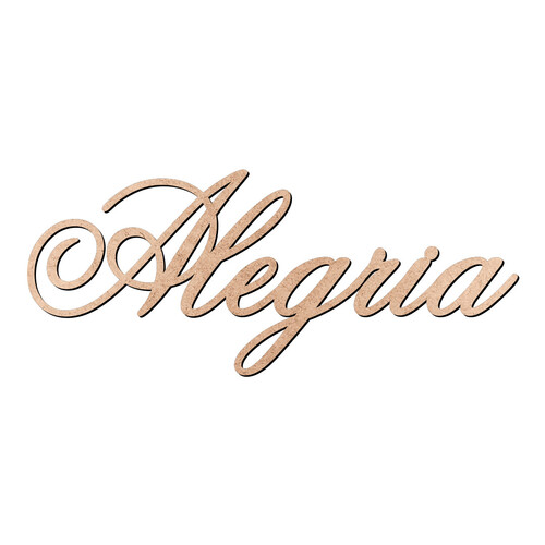 Recorte Alegria Old Script / MDF 3mm