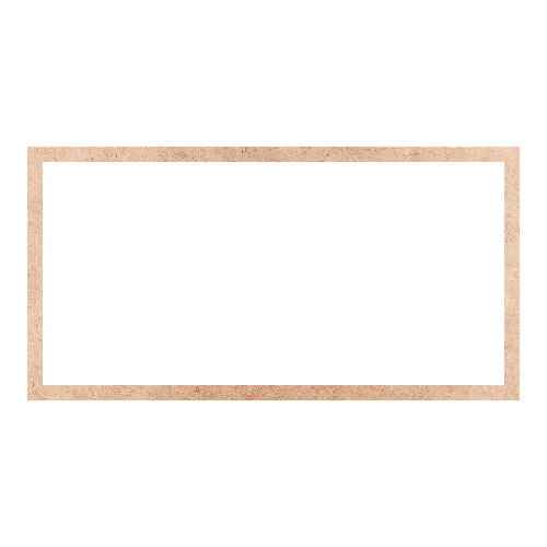 Recorte Moldura Ret 33 x 64 cm Borda 2 cm / MDF 3mm