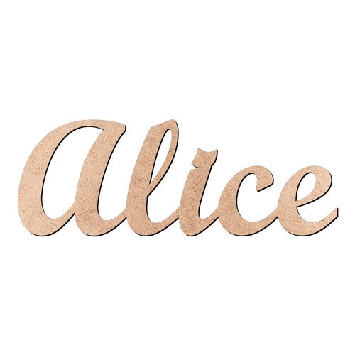 Recorte Alice Script Mt Std / MDF 3mm