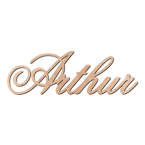 Recorte Arthur Old Script / MDF 3mm