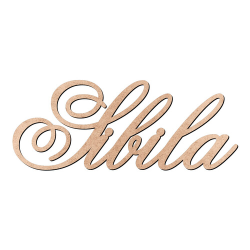 Recorte Sibila Old Script / MDF 3mm